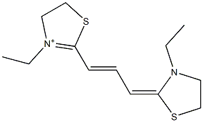 2-[3-[(4,5-Dihydro-3-ethylthiazole)-2(3H)-ylidene]-1-propenyl]-4,5-dihydro-3-ethylthiazole-3-ium Struktur