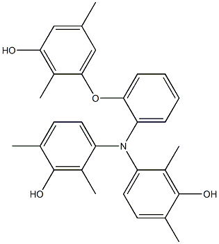 N,N-Bis(3-hydroxy-2,4-dimethylphenyl)-2-(3-hydroxy-2,5-dimethylphenoxy)benzenamine Struktur