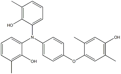 N,N-Bis(2-hydroxy-3-methylphenyl)-4-(4-hydroxy-2,5-dimethylphenoxy)benzenamine Struktur