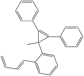 1-[2-(1-Methyl-2,3-diphenyl-2-cyclopropen-1-yl)phenyl]-1,3-butadiene Struktur