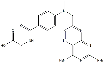 N-[4-[[(2,4-Diaminopteridin-7-yl)methyl]methylamino]benzoyl]glycine Struktur