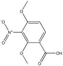 2,4-Dimethoxy-3-nitrobenzoic acid Struktur