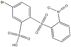 5-Bromo-2-[(2-nitrophenyl)sulfonyl]benzenesulfonic acid Struktur