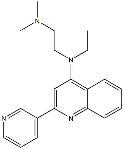 4-[N-Ethyl-N-(2-dimethylaminoethyl)amino]-2-(3-pyridinyl)quinoline Struktur