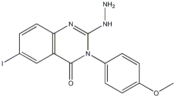 2-Hydrazino-3-(4-methoxyphenyl)-6-iodoquinazolin-4(3H)-one Struktur