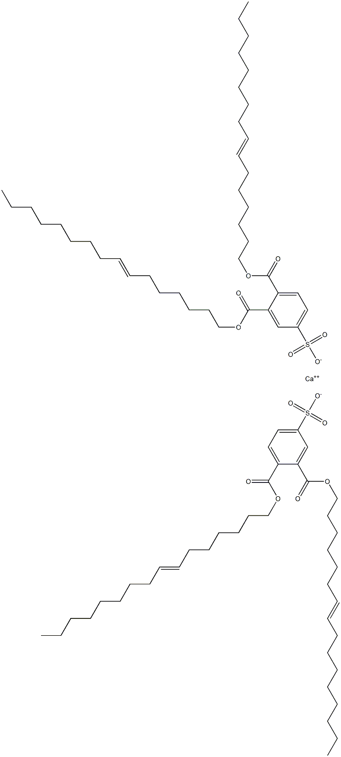 Bis[3,4-di(7-hexadecenyloxycarbonyl)benzenesulfonic acid]calcium salt Struktur