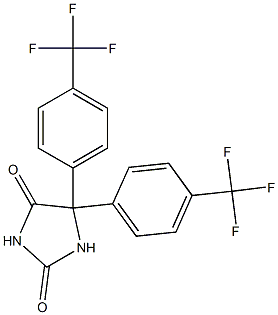 5,5-Bis[4-(trifluoromethyl)phenyl]hydantoin Struktur