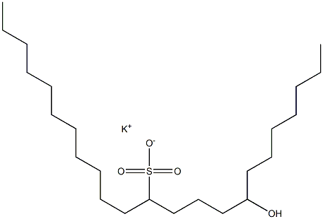 8-Hydroxytricosane-12-sulfonic acid potassium salt Struktur