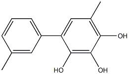 4-(3-Methylphenyl)-6-methylbenzene-1,2,3-triol Struktur