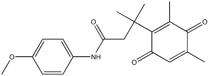 N-(4-Methoxyphenyl)-3,3-dimethyl-3-(2,4-dimethyl-3,6-dioxo-1,4-cyclohexadienyl)propanamide Struktur