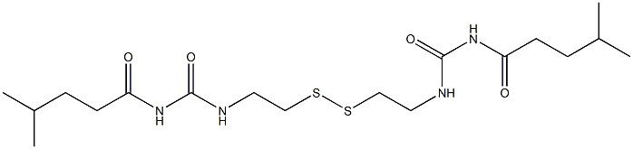 1,1'-[Dithiobis(2,1-ethanediyl)]bis(3-(4-methylpentanoyl)urea) Struktur