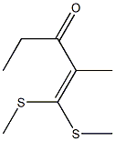 1,1-Bis(methylthio)-2-methyl-1-penten-3-one Struktur