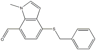 1-Methyl-4-(benzylthio)-1H-indole-7-carbaldehyde Struktur