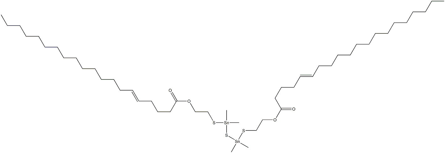 Bis[dimethyl[[2-(4-nonadecenylcarbonyloxy)ethyl]thio]stannyl] sulfide Struktur