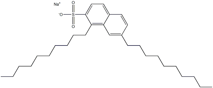 1,7-Didecyl-2-naphthalenesulfonic acid sodium salt Struktur