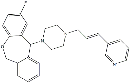 2-Fluoro-11-[4-[(E)-3-(3-pyridinyl)-2-propenyl]-1-piperazinyl]-6,11-dihydrodibenz[b,e]oxepin Struktur