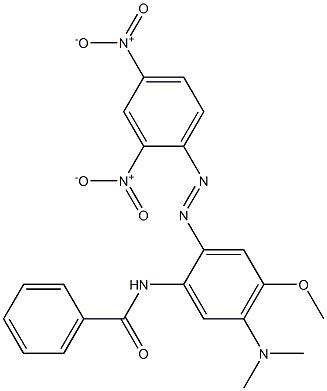 N-[2-(2,4-Dinitrophenylazo)-5-dimethylamino-4-methoxyphenyl]benzamide Struktur