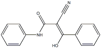 2-Cyano-3-hydroxy-3,N-diphenylacrylamide Struktur