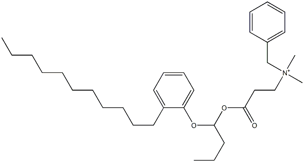 N,N-Dimethyl-N-benzyl-N-[2-[[1-(2-undecylphenyloxy)butyl]oxycarbonyl]ethyl]aminium Struktur