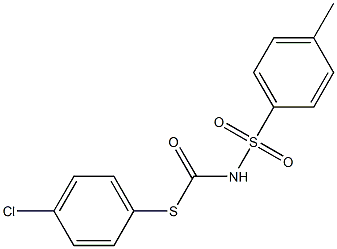 N-(4-Methylphenylsulfonyl)thiocarbamic acid S-(4-chlorophenyl) ester Struktur