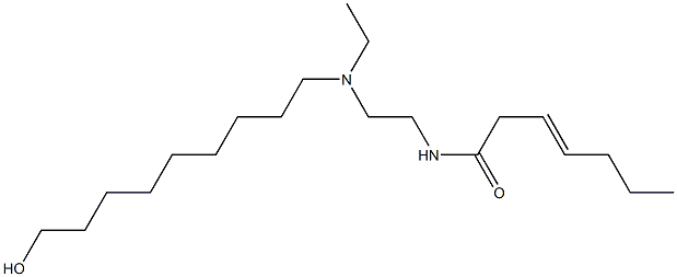 N-[2-[N-Ethyl-N-(9-hydroxynonyl)amino]ethyl]-3-heptenamide Struktur