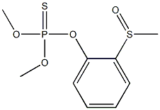 Thiophosphoric acid O,O-dimethyl O-[o-(methylsulfinyl)phenyl] ester Struktur