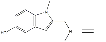 1-Methyl-2-[methyl(1-propynyl)aminomethyl]-1H-indol-5-ol Struktur