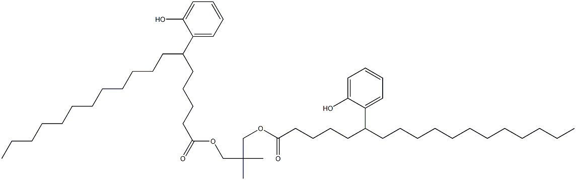 Bis[6-(2-hydroxyphenyl)stearic acid]2,2-dimethylpropane-1,3-diyl ester Struktur