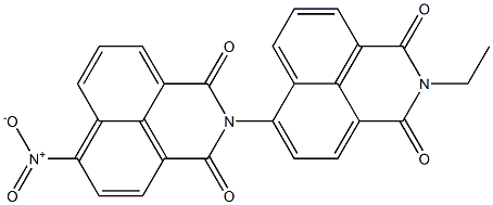 N-(2-Ethyl-2,3-dihydro-1,3-dioxo-1H-benzo[de]isoquinoline-6-yl)-4-nitro-1,8-naphthalenedicarboximide Struktur