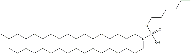 N,N-Diheptadecylamidophosphoric acid hydrogen hexyl ester Struktur