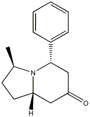 (3R,5S,8aS)-3-Methyl-5-phenyl-1,2,3,5,6,8a-hexahydroindolizin-7(8H)-one Struktur