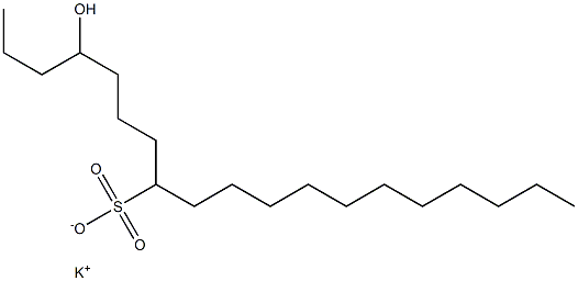 4-Hydroxynonadecane-8-sulfonic acid potassium salt Struktur