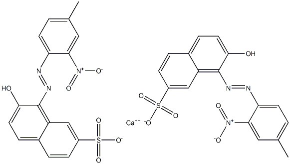 Bis[1-[(4-methyl-2-nitrophenyl)azo]-2-hydroxy-7-naphthalenesulfonic acid]calcium salt Struktur