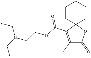 3-Methyl-2-oxo-1-oxaspiro[4.5]dec-3-ene-4-carboxylic acid 2-(diethylamino)ethyl ester Struktur