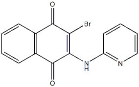 2-Bromo-3-(2-pyridinyl)amino-1,4-naphthoquinone Struktur