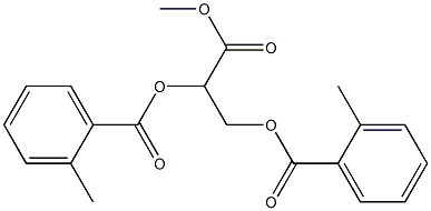 (-)-2-O,3-O-Di(o-methylbenzoyl)-D-glyceric acid methyl ester Struktur