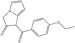 1-(p-Ethoxybenzoyl)-2-pyrrolizinone Struktur