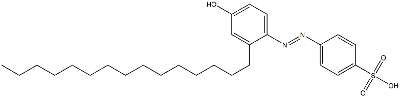 4'-Hydroxy-2'-pentadecylazobenzene-4-sulfonic acid Struktur