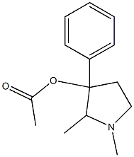 1,2-Dimethyl-3-phenylpyrrolidin-3-ol acetate Struktur