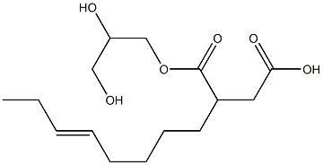 2-(5-Octenyl)succinic acid hydrogen 1-(2,3-dihydroxypropyl) ester Struktur