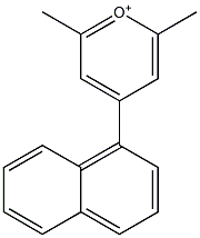 2,6-Dimethyl-4-(1-naphtyl)pyrylium Struktur