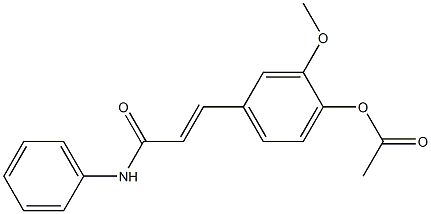 N-Phenyl-3-(3-methoxy-4-acetoxyphenyl)propenamide Struktur