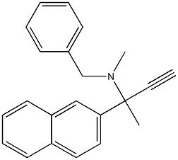 N-Methyl-N-[1-methyl-1-(2-naphtyl)-2-propynyl]benzylamine Struktur