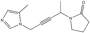 1-[1-Methyl-4-(5-methyl-1H-imidazol-1-yl)-2-butynyl]pyrrolidin-2-one Struktur