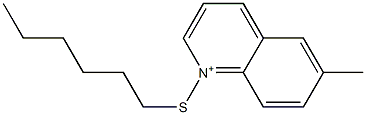 6-Methyl-1-hexylthioquinolinium Struktur