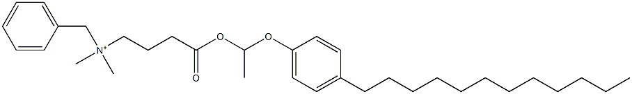 N,N-Dimethyl-N-benzyl-N-[3-[[1-(4-dodecylphenyloxy)ethyl]oxycarbonyl]propyl]aminium Struktur