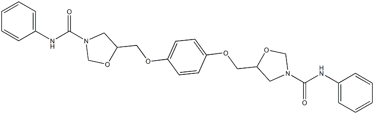 5,5'-[1,4-Phenylenebis(oxy)bis(methylene)]bis(N-phenyloxazolidine-3-carboxamide) Struktur