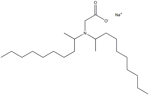 N,N-Bis(1-methylnonyl)aminoacetic acid sodium salt Struktur