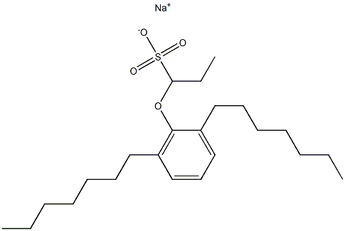 1-(2,6-Diheptylphenoxy)propane-1-sulfonic acid sodium salt Struktur