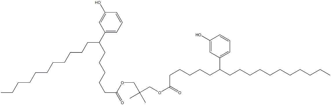 Bis[7-(3-hydroxyphenyl)stearic acid]2,2-dimethylpropane-1,3-diyl ester Struktur